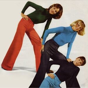 Levi’s Bend Over Vintage 70’s Blue High Waisted Straight Leg Trouser Pants